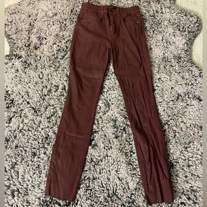 Joe's Jeans: The Charlie, Red Wine Skinny Jeans - Worn